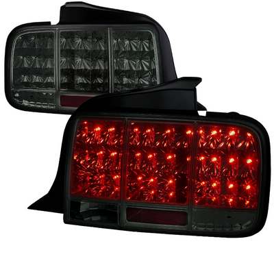 2005-09 Ford Mustang LED Sequential Tail Lights, Smoke