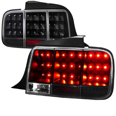 2005-09 Ford Mustang LED Sequential Tail Lights, Black