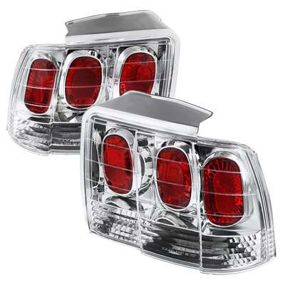 1999-04 Ford Mustang Crystal Altezza Tail Lights, Chrome