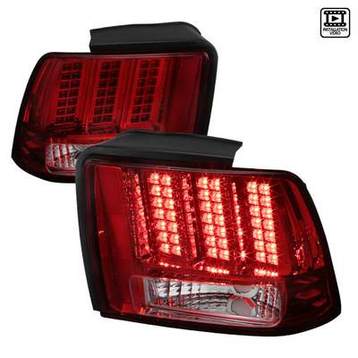 1999-04 Ford Mustang Facelift Sequential Led Tail Lights- Red