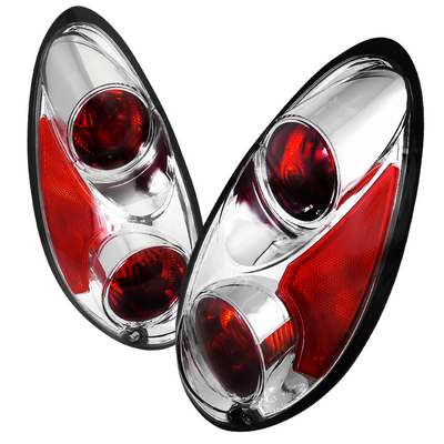 2000-04 Chrysler Pt Cruiser Euro Tail Lightss Chrome Housing