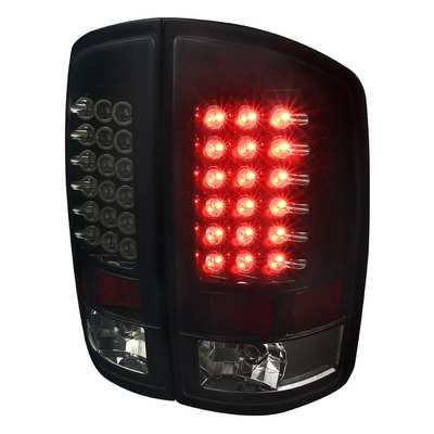 2007-08 Ram Led Tail Lights Smoked Black Housing