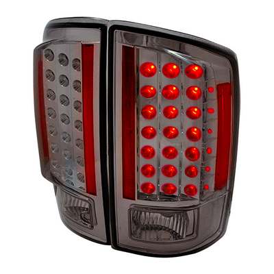 2007-08 Dodge Ram Led Tail Lights With Smoked Lens And Chrome Housing