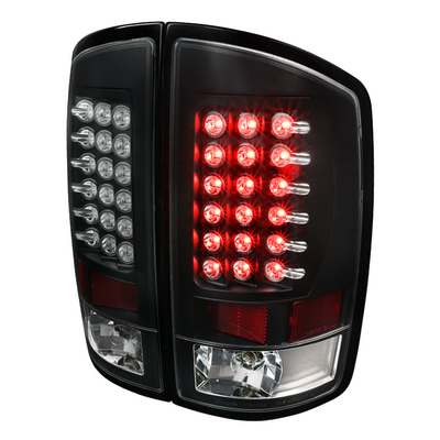 2007-08 Ram Led Tail Lights Black Housing