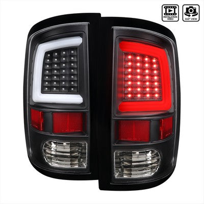 2009-18 Dodge Ram Led Light Bar Tail Light With Clear Lens And Matte Black Housing