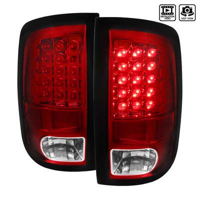 2009-18 Ram 1500, 2010-18 2500/3500 LED Tail Lights, Red (fits trucks w/o OE LED taillights)