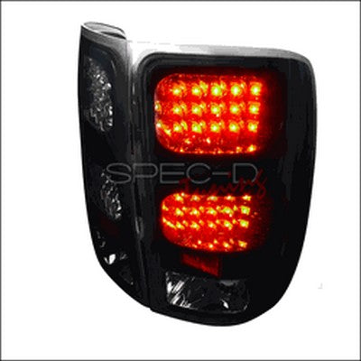 2007-13 Sierra LED taillights, glossy black with dark smoke lens