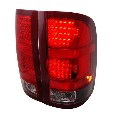 2007-13 GMC Sierra 1500 / 1500Hd /2500Hd / 3500Hd Led C-Bar Tail Light With Clear Lens And Matte Black Housing