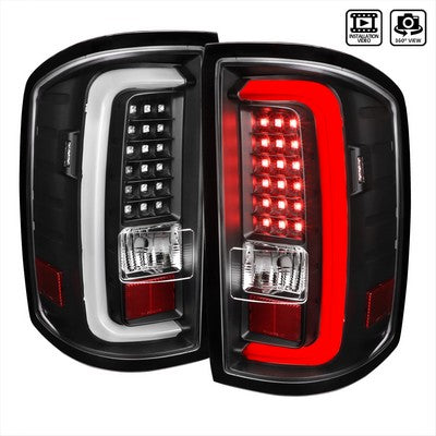 2014-18 GMC Sierra Led Tail Lights All Black Housing With Clear Lens