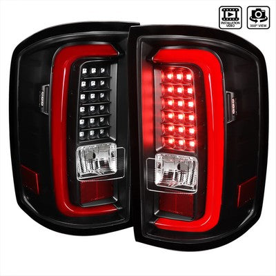 2014-18 GMC Sierra Led Tail Lights Full Black Housing Clear Lens