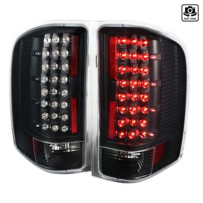 2007-13 Chevrolet Silverado Led Tail Lights- Black