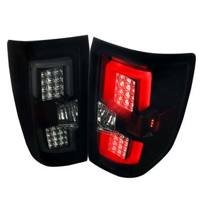 2014-18 Silverado LED taillights, glossy black with dark smoke lens