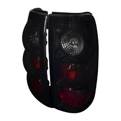 1999-02 Silverado Euro Tail Lights Glossy Black Housing With Smoke Lens