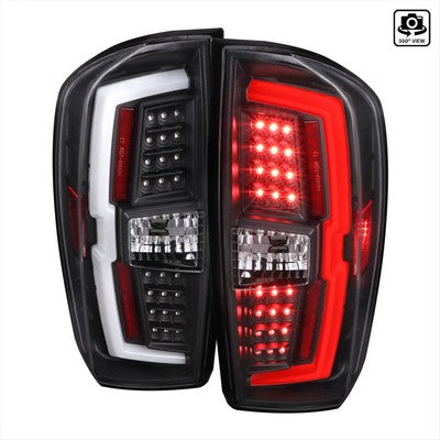 2016-21 Toyota Tacoma Led Bar Tail Light With Matte Black Housing And Clear Lens