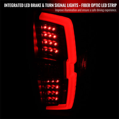 2016-21 Toyota Tacoma Led Bar Tail Light With Matte Black Housing And Clear Lens