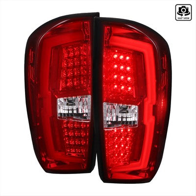 2016-21 Toyota Tacoma Led Tail Lights Chrome Housing And Red Lens
