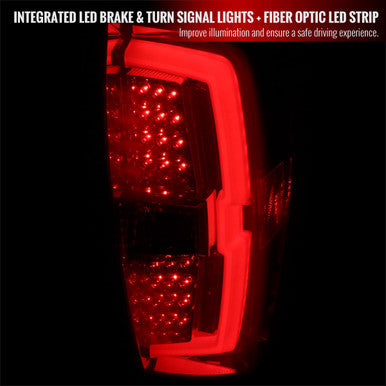 2016-21 Toyota Tacoma Led Bar Tail Light With Chrome Housing And Red Clear Lens