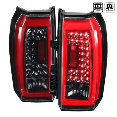 2015-18 Chevrolet Tahoe Led Tail Lights- Gsy Blk