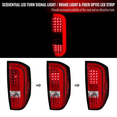 2014-21 Toyota Tundra Led Sequential Tail Lights- Red