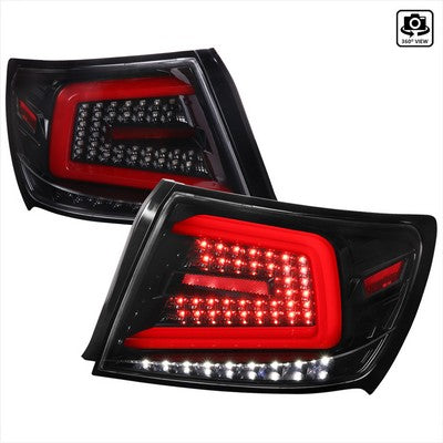 2008-14 Subaru Wrx Sedan Led Light Bar Glossy Black Housing And Clear Lens With Switchback Sequential Turn Signal Red Led Bar