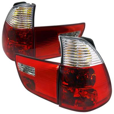 2000-05 Bmw E53 Altezza Tail Light Red Clear