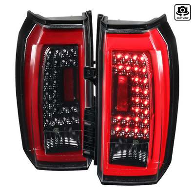 2015-18 GMC Yukon Led Tail Lights- Gsy Blk- Clear Lens