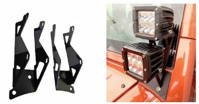 Windshield Auxiliary Light Dual Mounting Brackets,Jeep Wrangler 2007-2013