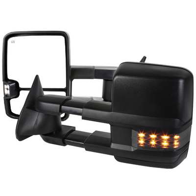 1988-98 Chevrolet Chev C/K Truck Towing Mirror Chrome Cvr Power Heated Smk Led