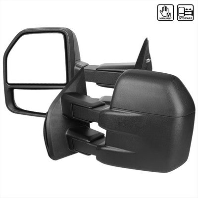 2015-17 F150 Towing Mirrors Manual-Black Texture