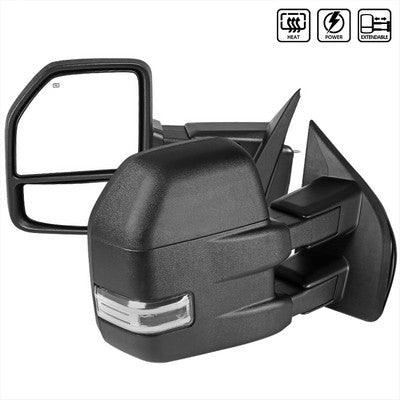 2015-17 F150 Black Texture Clear Signal Power Heated Mirrors