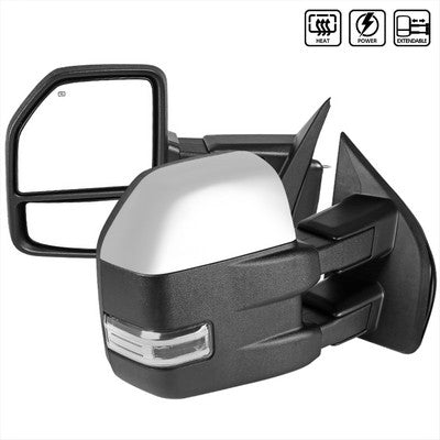 2015-17 F150 Chrome Texture Clear Signal Power Heated Mirrors