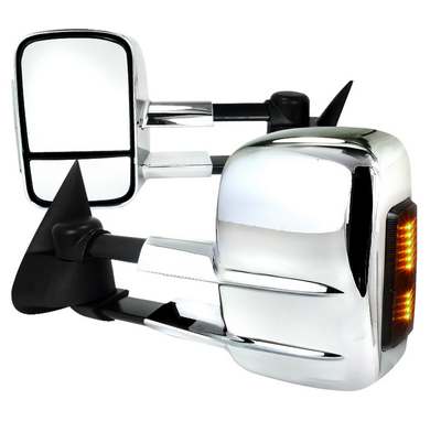 2003-06 Silverado/Sierra LED Chrome Extending Towing Mirrors (Power)