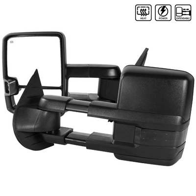 2007-13 Chevrolet Silverado Chrome Cover Towing Mirrors - Power Heated
