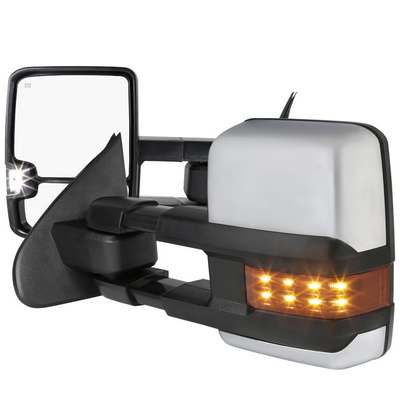 2014-18 Silverado Towing Mirror Chrome Cvr Power Heated Led