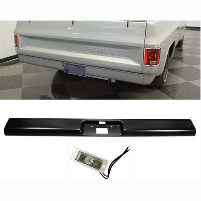 1973-87 Chev/GMC fleetside stamped Steel Roll Pan w/License plate