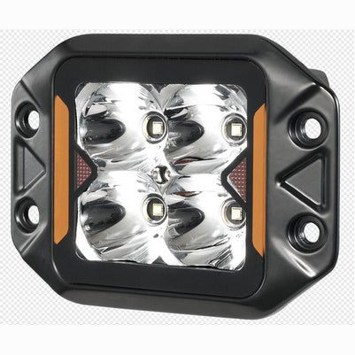 Flush mount LED light with DRL, 3 inch, 20 watts, Flood beam, no plug