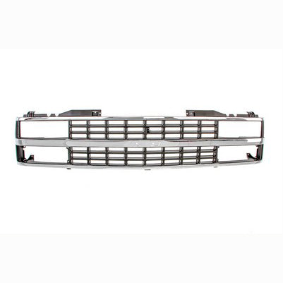 Grille Shell - Chrome/Black - Dual Headlight - 88-93 Chevy C/K Pickup SUV