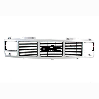 Grille Shell - Argent/Silver - Single Headlight - 88-93 GMC C/K Pickup Suburban