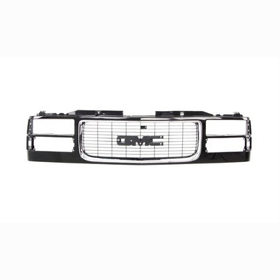Grille Shell - Chrome/Black - Dual Headlight - 94-98 GMC C/K Pickup SUV