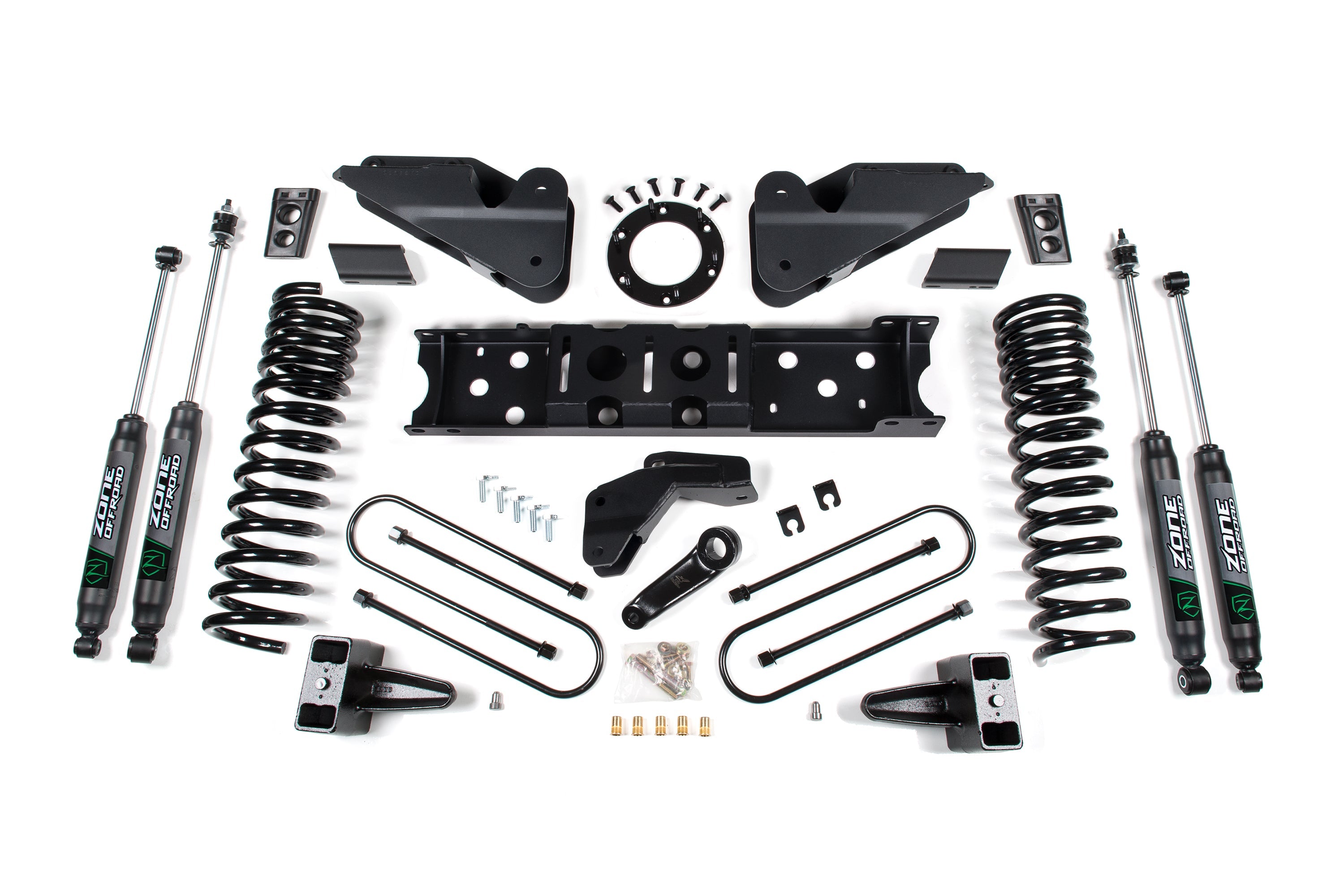 2019-22 Ram 3500 Diesel 4.5 inch Radius Arm Bracket - 2 inch Rear Block w/ overload - 8-Bolt T-Case - Nitro Shocks