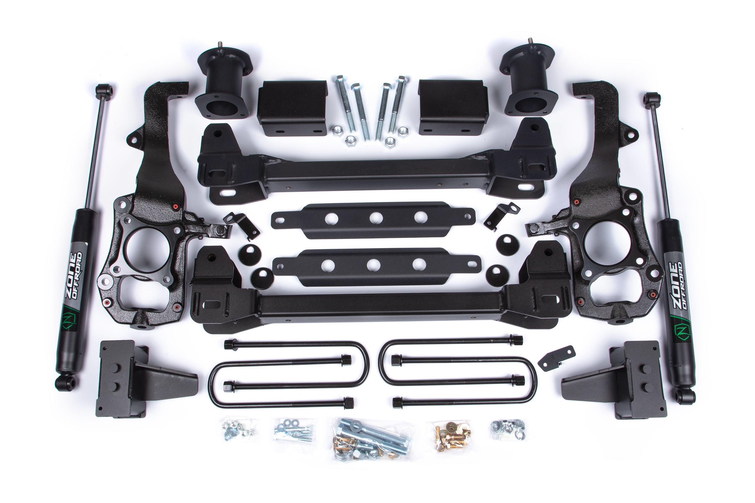 2021-2024 Ford F150 2wd 6 inch Suspension Lift Kit, 4 inch Rear Lift, Block; Spacer Front, Nitro Rear
