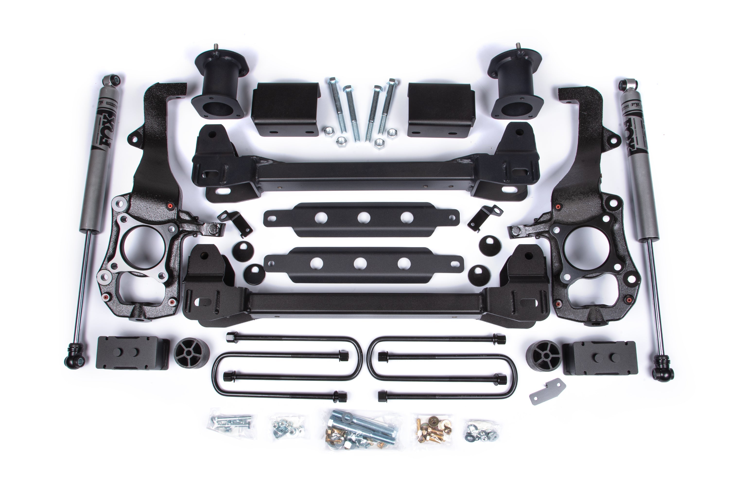 2021-2024 Ford F150 2wd 6 inch Suspension Lift Kit, 3.25 inch Rear Lift, Block; Spacer Front, FOX: Adv Series Rear