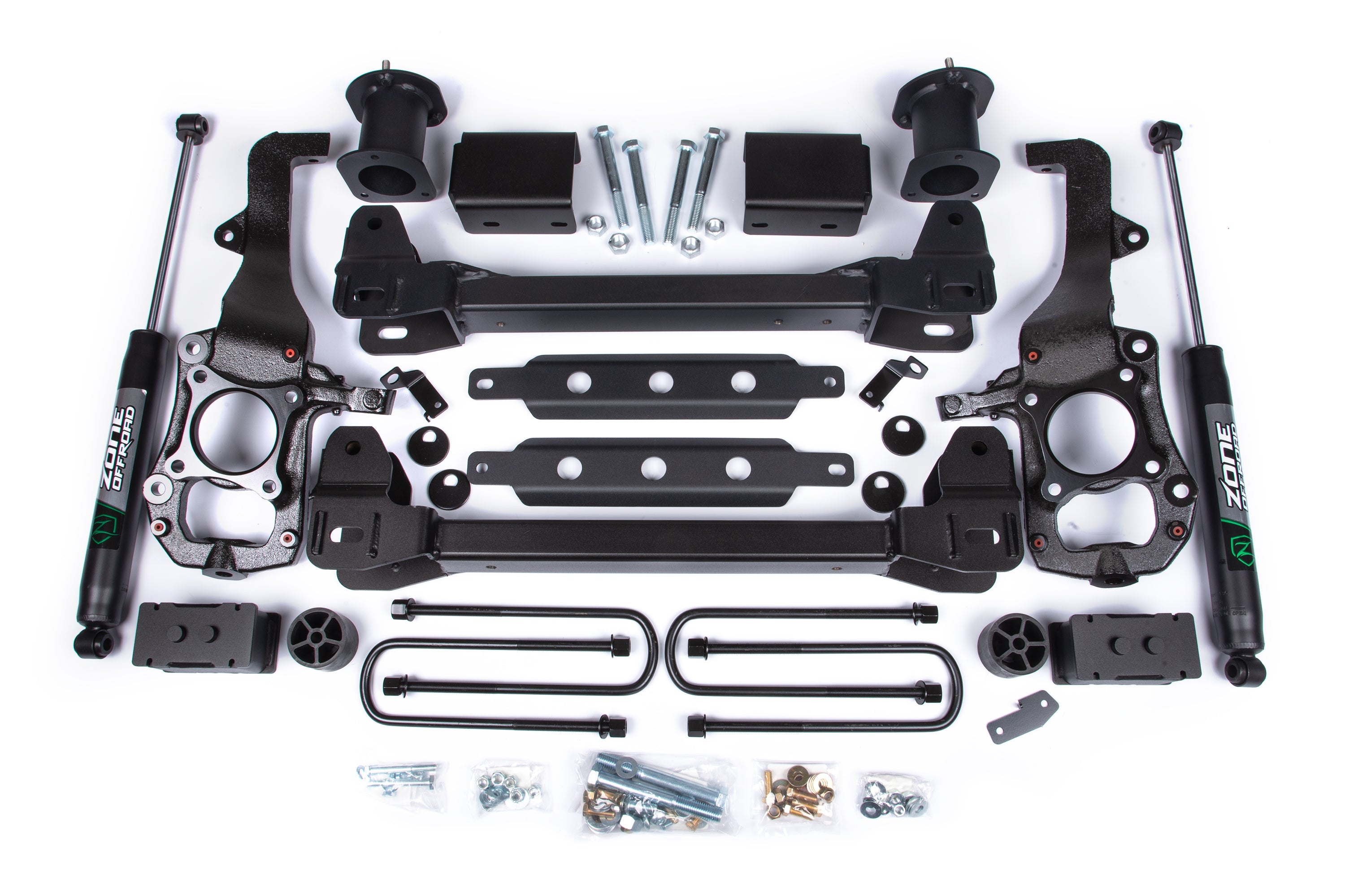 2021-2024 Ford F150 2wd 6 inch Supension Lift Kit, 3.25 inch Rear Lift, Block; Spacer Front, Nitro Rear