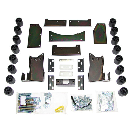 Complete 3-Inch Body-Lift System for 2011 thru 2014 model Chevy Silverado HD 2500/3500 pickups. Fits 2WD and 4WD trucks equipped with diesel engines.