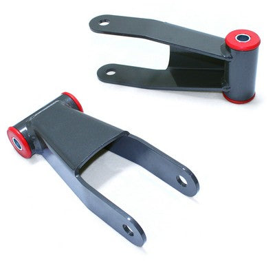 2011-22 Silverado/Sierra 2500/3500, 2015-23 F150, 1999-23 F250/F350 Lowering Shackles - 1 inch Drop Height