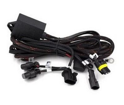 H13 (9008) low voltage harness with connections for resistors with extended leads. Single output only.