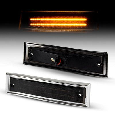 1981-87 Chev/GMC C/K truck LED park lights, smoke lens, amber LEDs