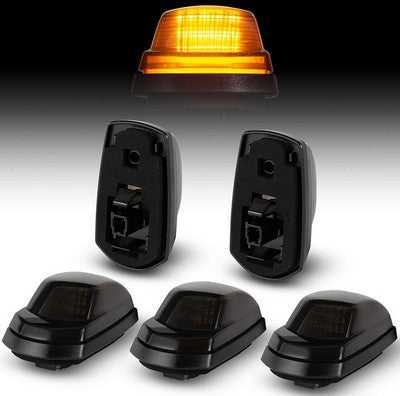 2017-23 Superduty LED cab roof lights, smoke lens, amber LEDs (fits trucks with OE cab lights)
