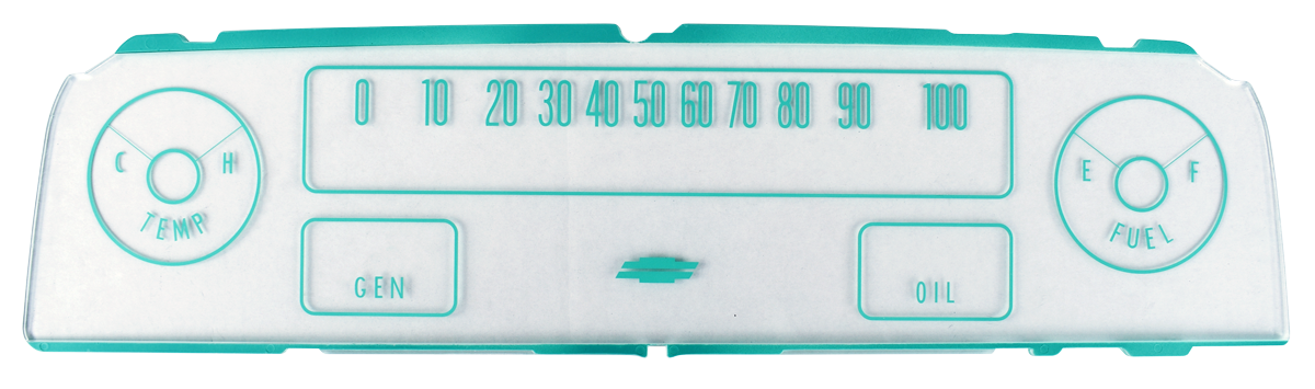 1964-66 Chevrolet P/U, Suburban And Panel Dash Lens For Models With Warning Lights, Does Not Fit Gmc