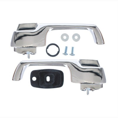 67 CHEV/GMC P/U, SUBURBAN AND PANEL OUTSIDE DOOR HANDLE SET CHROME, W/SCREWS AND GASKETS